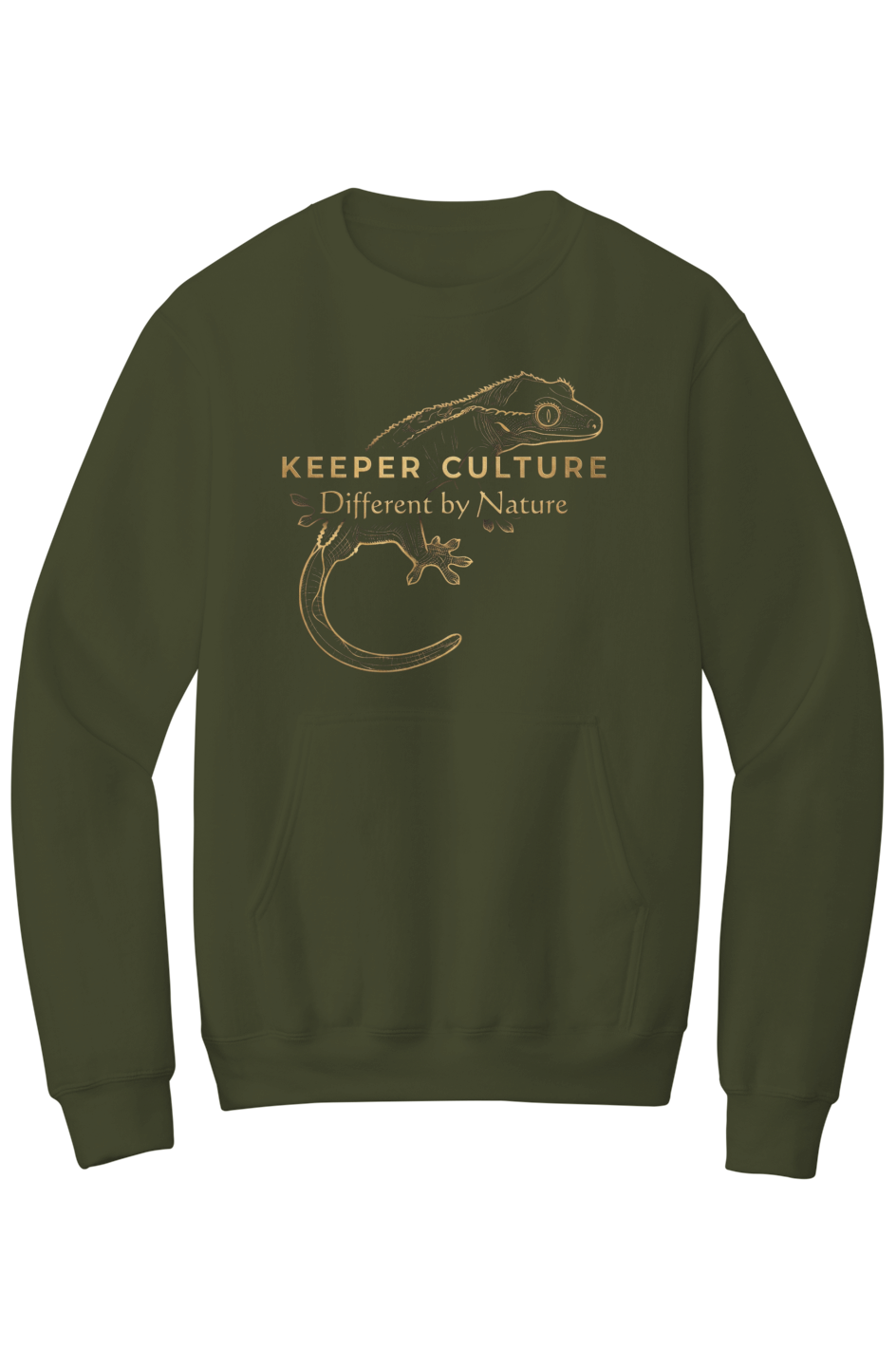 KEEPER CULTURE Clade Series Crewneck Pocket Sweatshirt Gecko