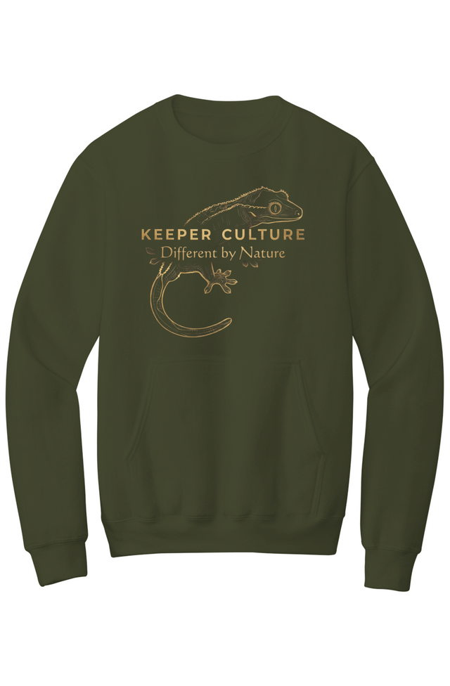 KEEPER CULTURE Clade Series Crewneck Pocket Sweatshirt Gecko