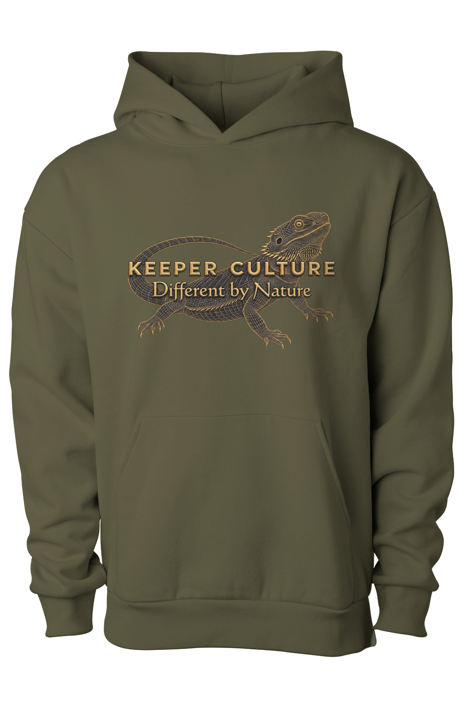 KEEPER CULTURE Clade Series Pullover Hooded Sweatshirt Bearded Dragon